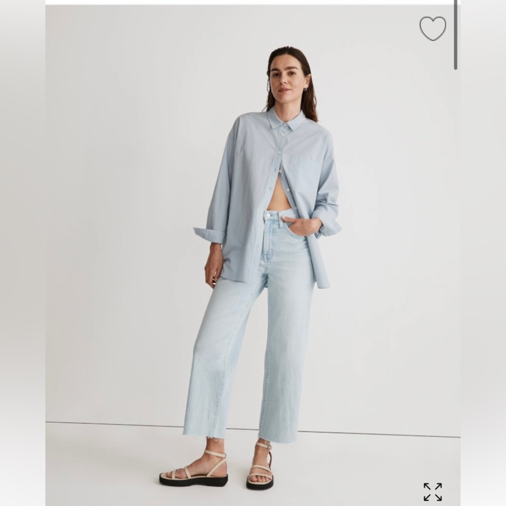 Madewell Blue Ankle Cropped Jeans Relaxed Fit